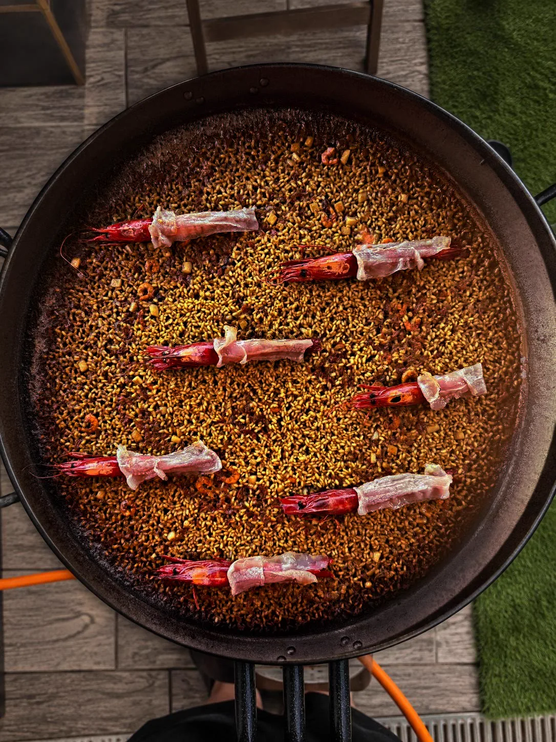 Arroz de carabinero con papada ibérica